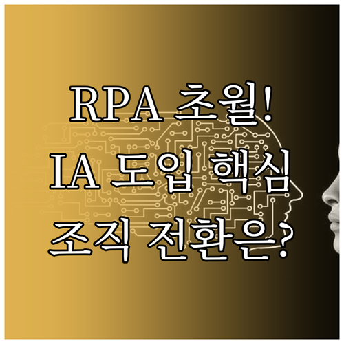 RPA를 넘어선 지능형 자동화 도입 ..
