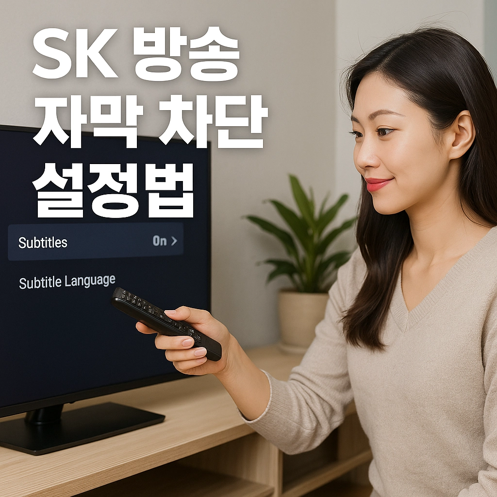 SK 방송 자막 차단 설정법