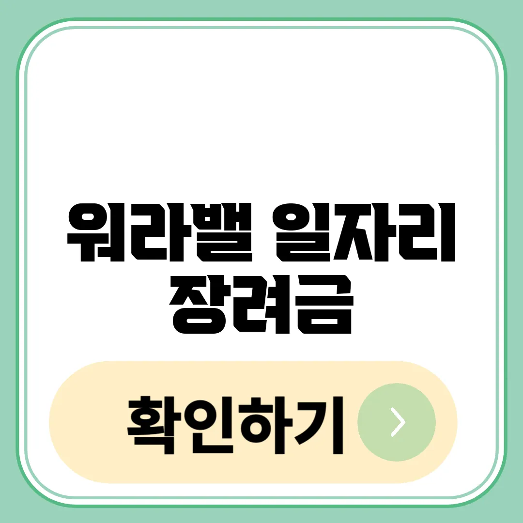 워라밸 일자리 장려금