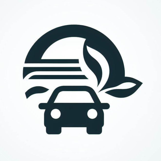 나뭇잎 모양과 차량 로고
