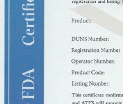 FDA인증서-등록번호부분-발췌이미지