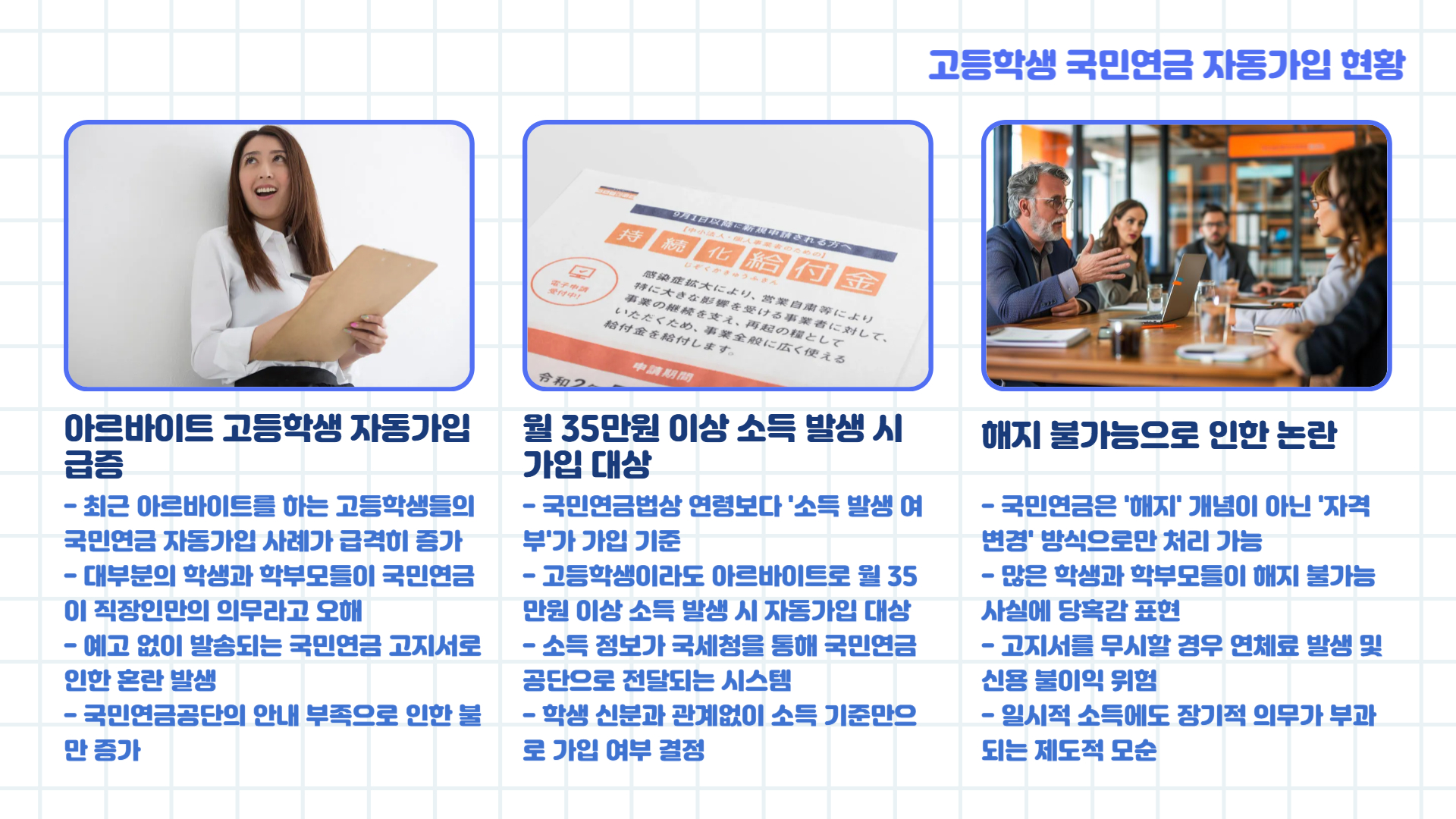 고등학생 국민연금 해지 안 된다면? 2025년 자동가입 제도의 진실