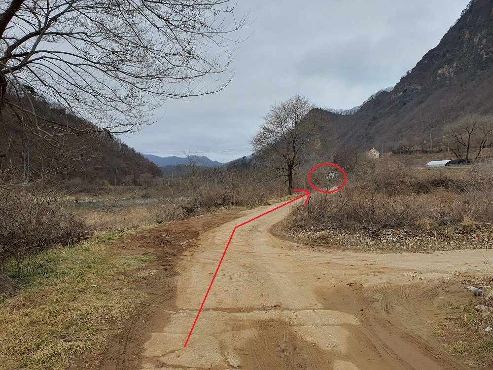 정선 운치리 동강할미꽃 서식지 가는 길
