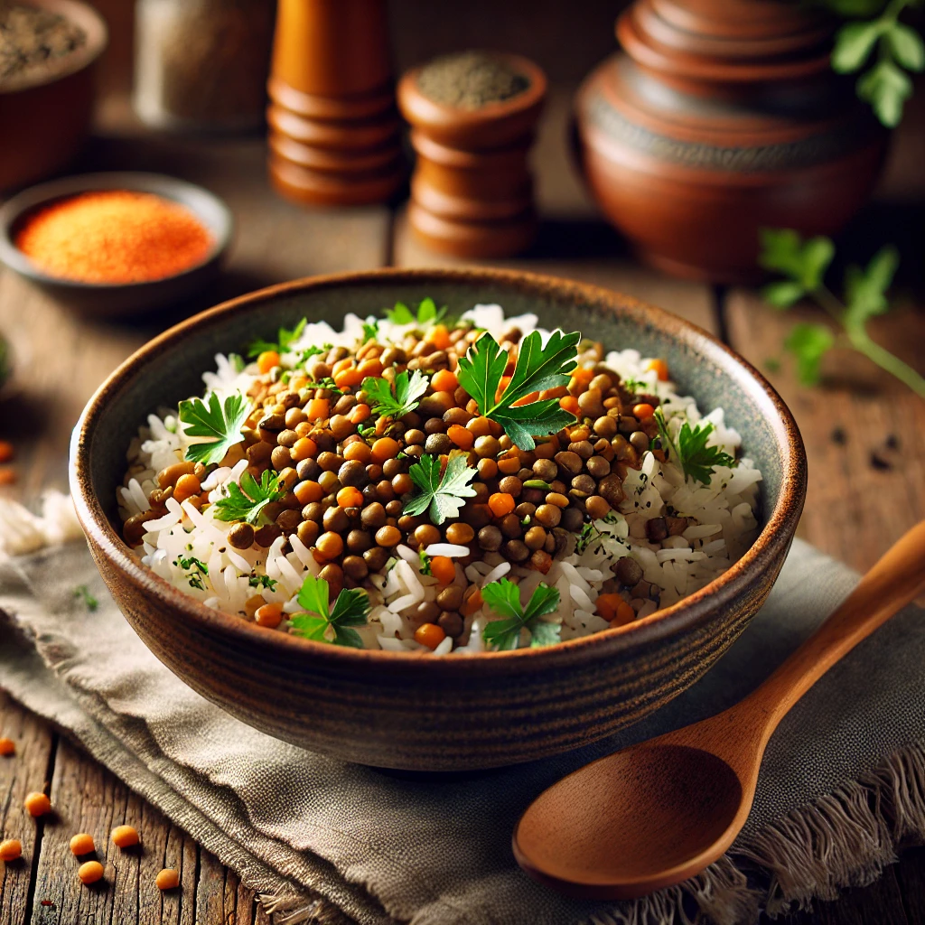 렌틸콩밥 이미지