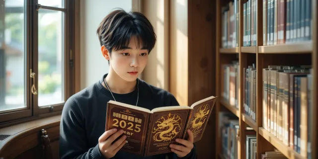 2025년 용띠 운세 책 읽은 모습