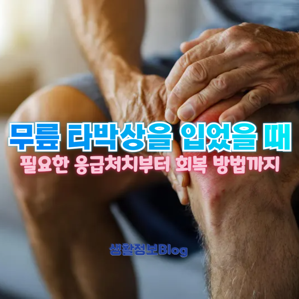 무릎 타박상을 입었을 때
