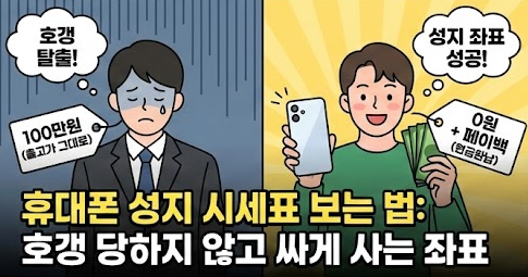 휴대폰 성지 시세표
