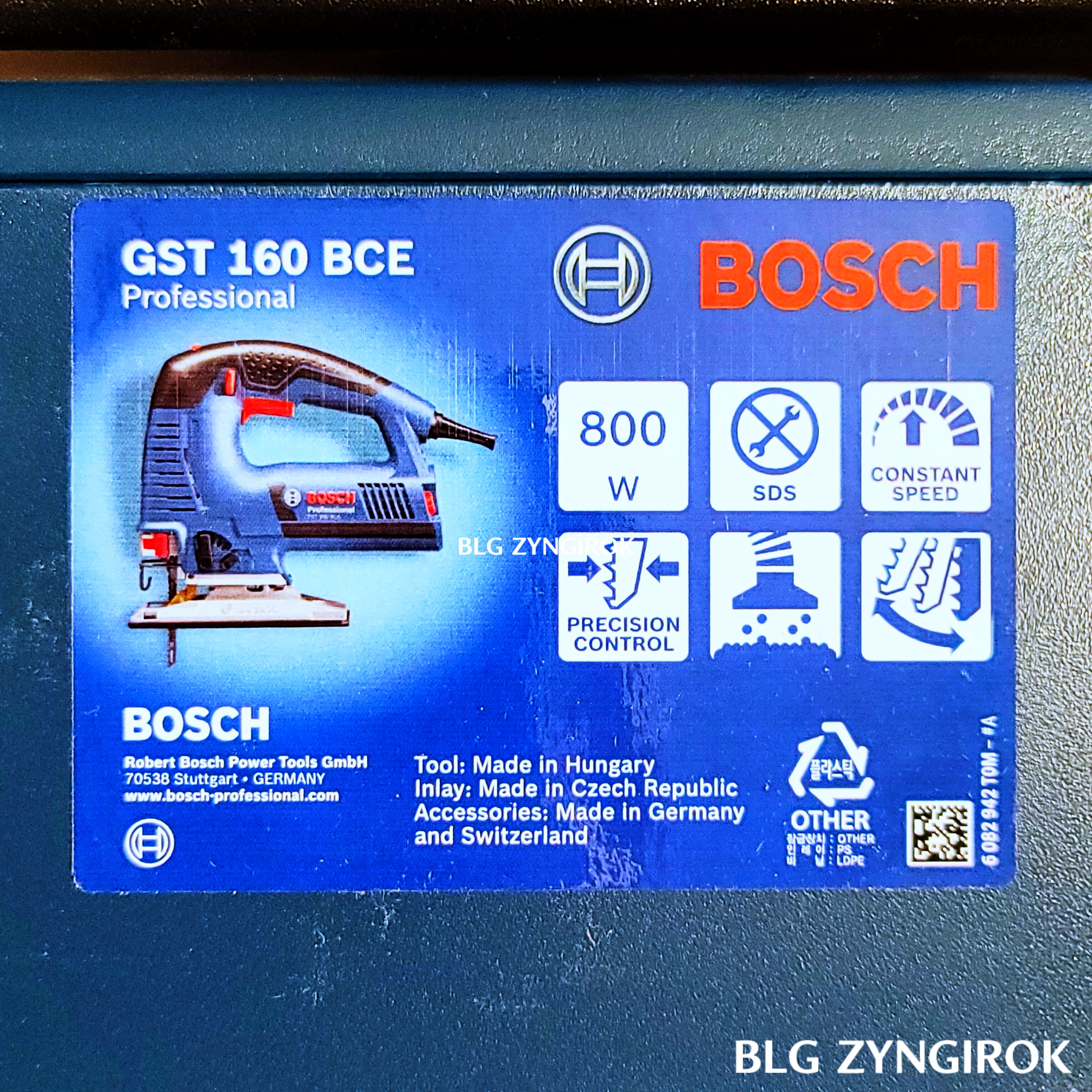 보쉬-케이스에-부착된-제품설명-스티커-모습이다.