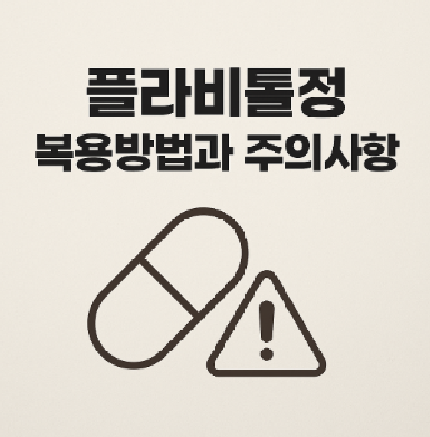 플라비톨정 복용방법과 주의사항