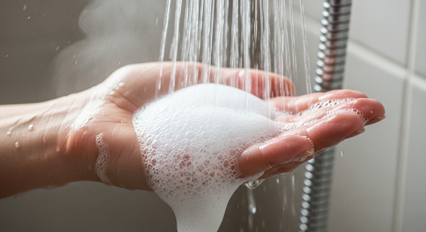 샴푸와 뜨거운물