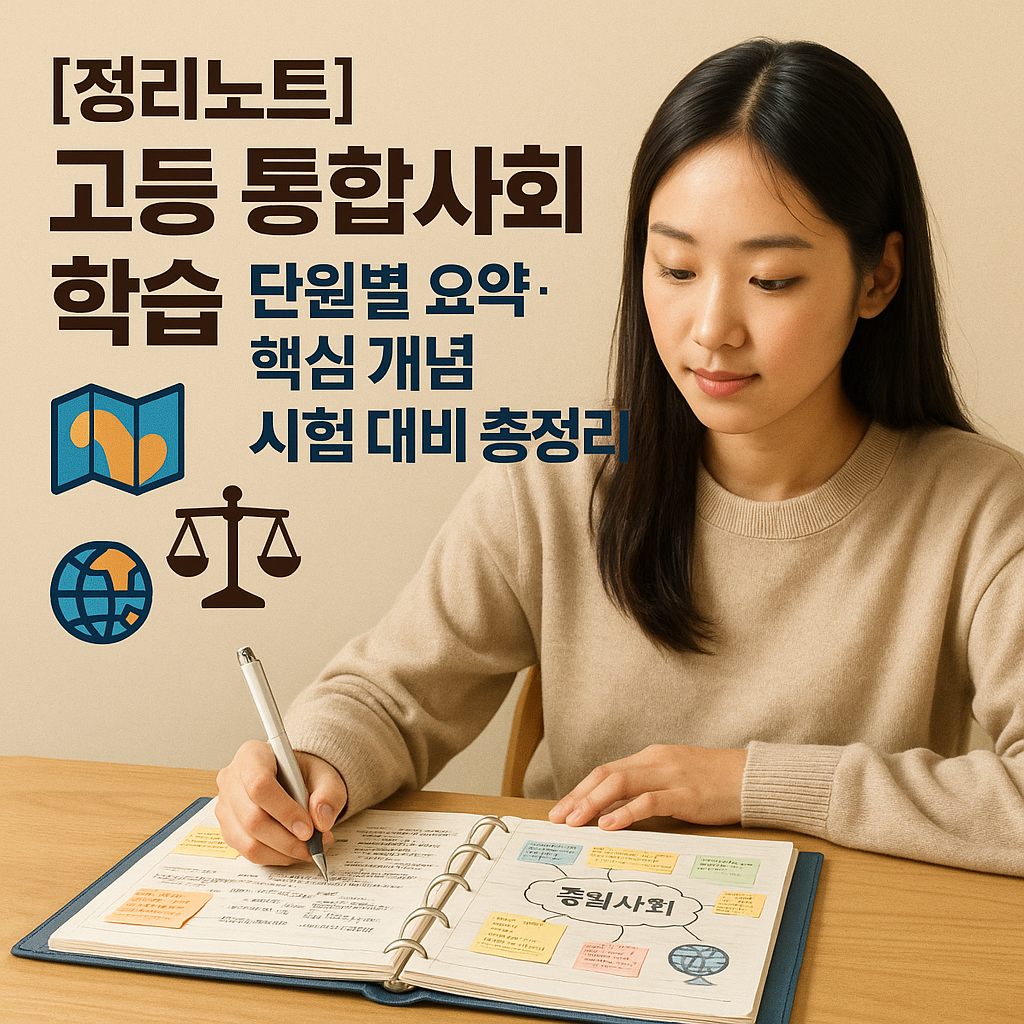 [정리노트] 고등 통합사회 학습 ｜ 단원별 요약·핵심 개념·시험 대비 총정리