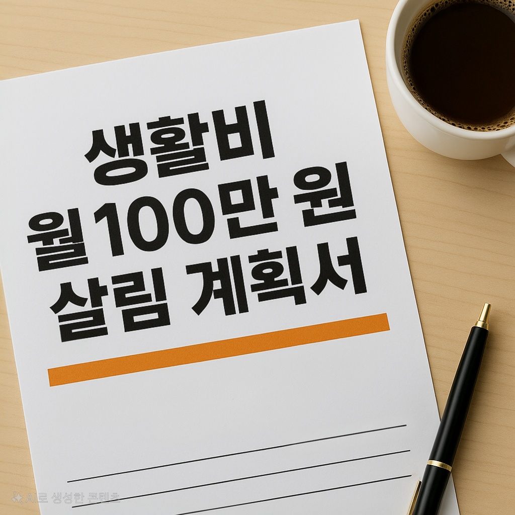 생활비 월 100만 원 살림 계획서