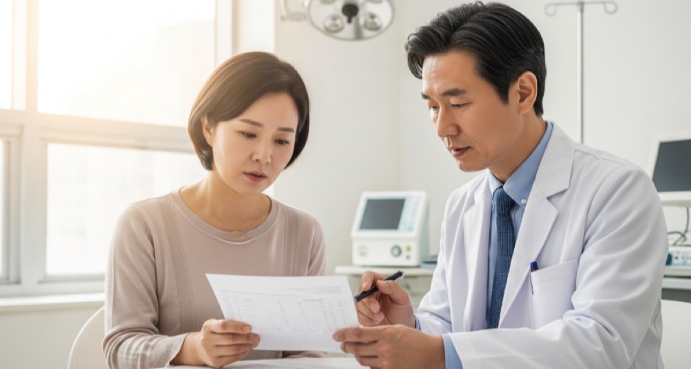 고지혈증 수치 변화에 대해 상담