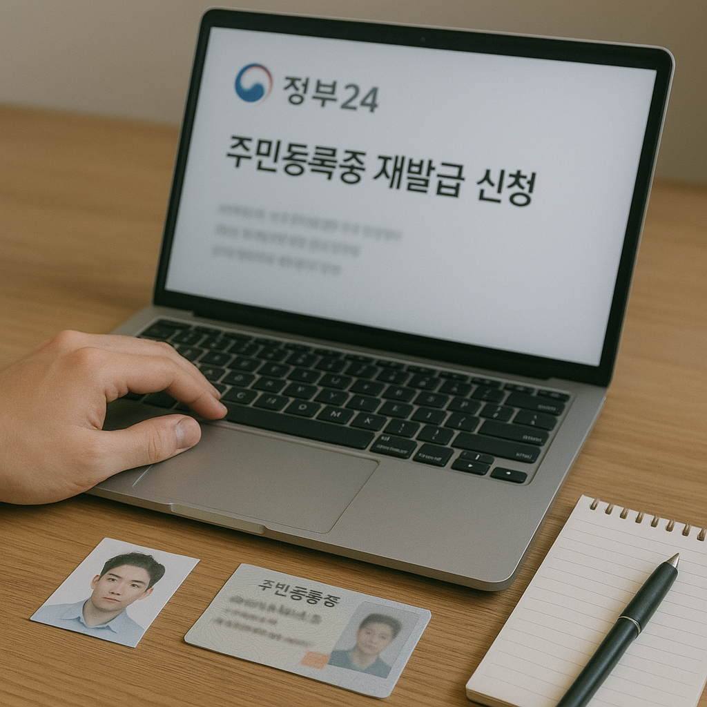 주민등록증 재발급 관련 사진