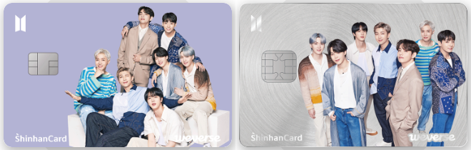 PLCC의 예시 중 하나인 위버스 신한카드(BTS)