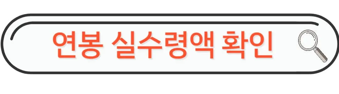 연봉 실수령액 확인