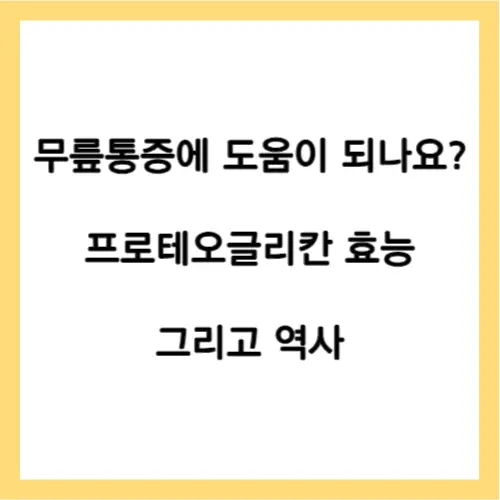 프로테오글리칸 효능