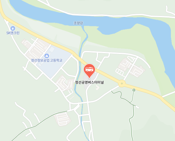 정선시외버스터미널 위치-지도