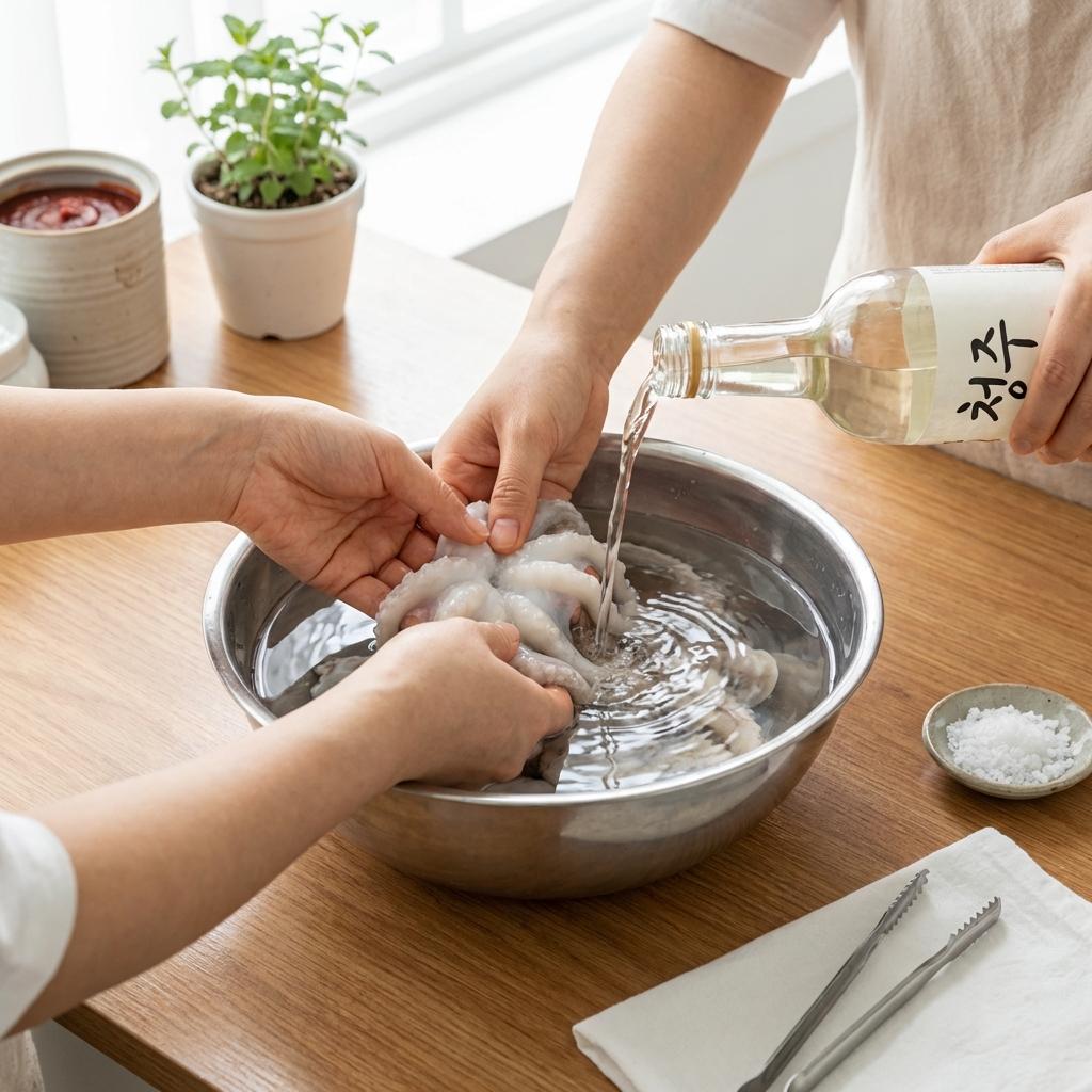 비린내 제거를 위한 주꾸미 손질 전처리 팁