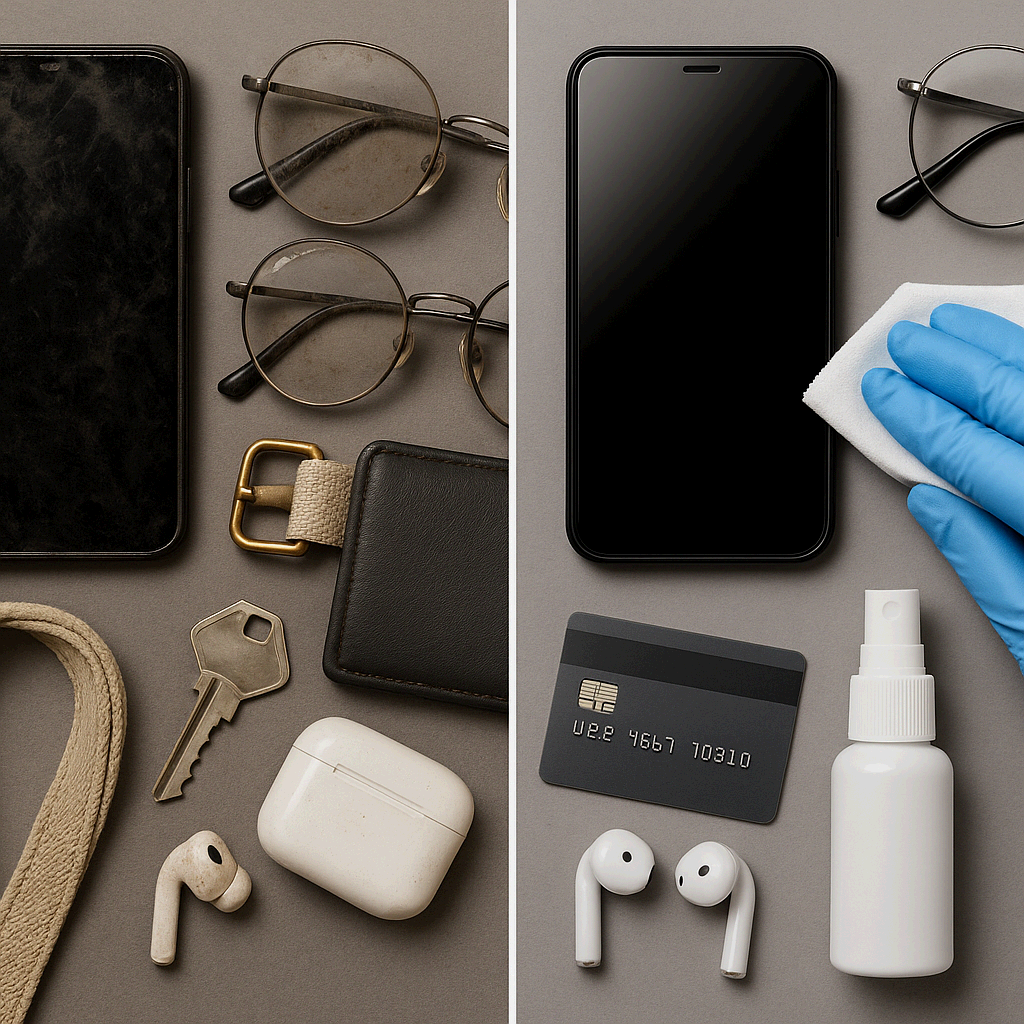 외출 후 신체 접촉 물품 소독 관리법