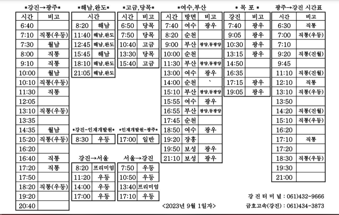 강진 반값 가족 여행