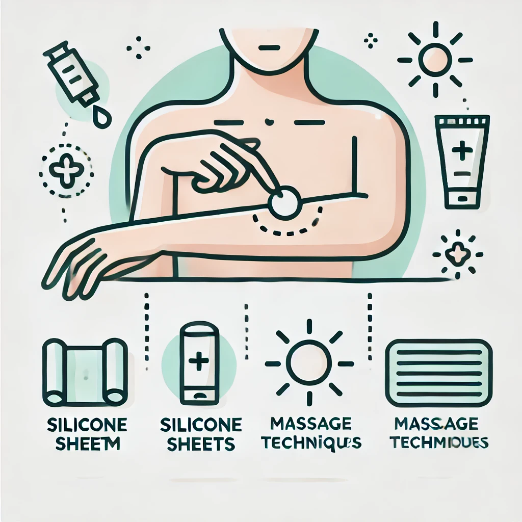 흉터 관련 대응방법을 표현 사진