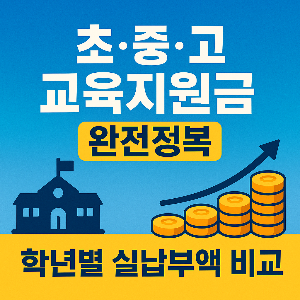 초·중·고 ‘교육지원금’ 완전정복 : 학년별 실납부액 비교 &amp; 서류 0장 원스톱 신청법