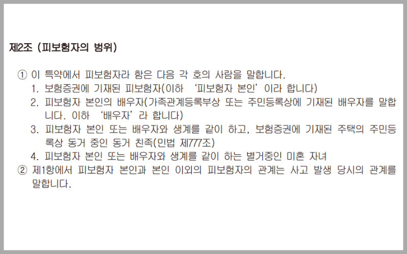 가족-일상생활배상책임보험-피보험자-범위