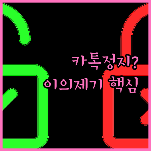 카카오톡 이용 제한 이의 제기 절차 ..