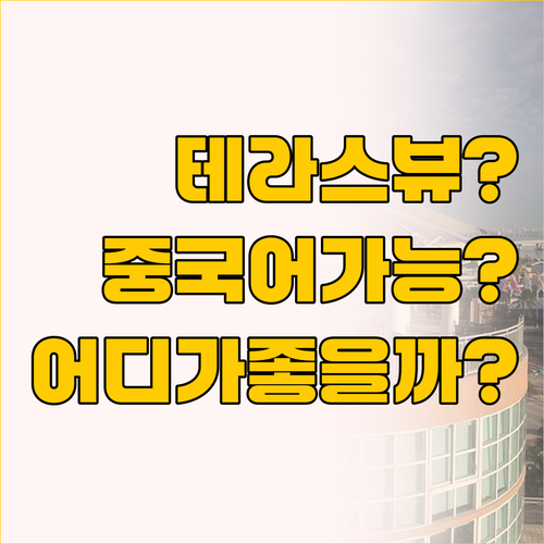 테라스 뷰 스칼라티 호텔 vs 중국어..