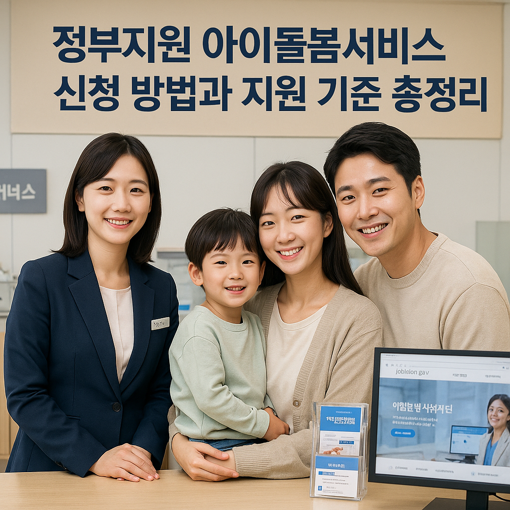 정부지원 아이돌봄서비스 신청 방법과 지원 기준 총정리