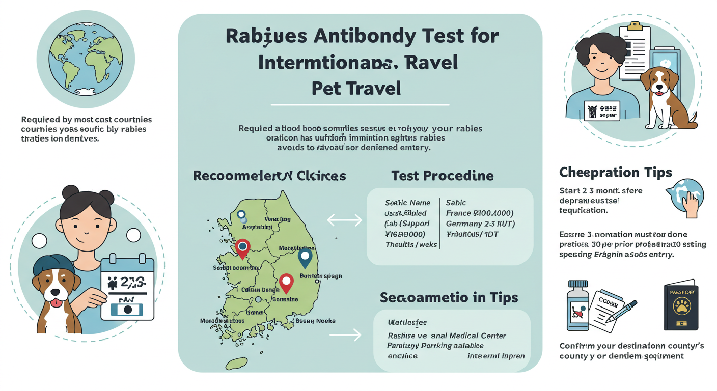 애견동반 해외여행을 위해 필요한 광견병 항체검사와 동물병원 검사비 정보에 관한 이미지
