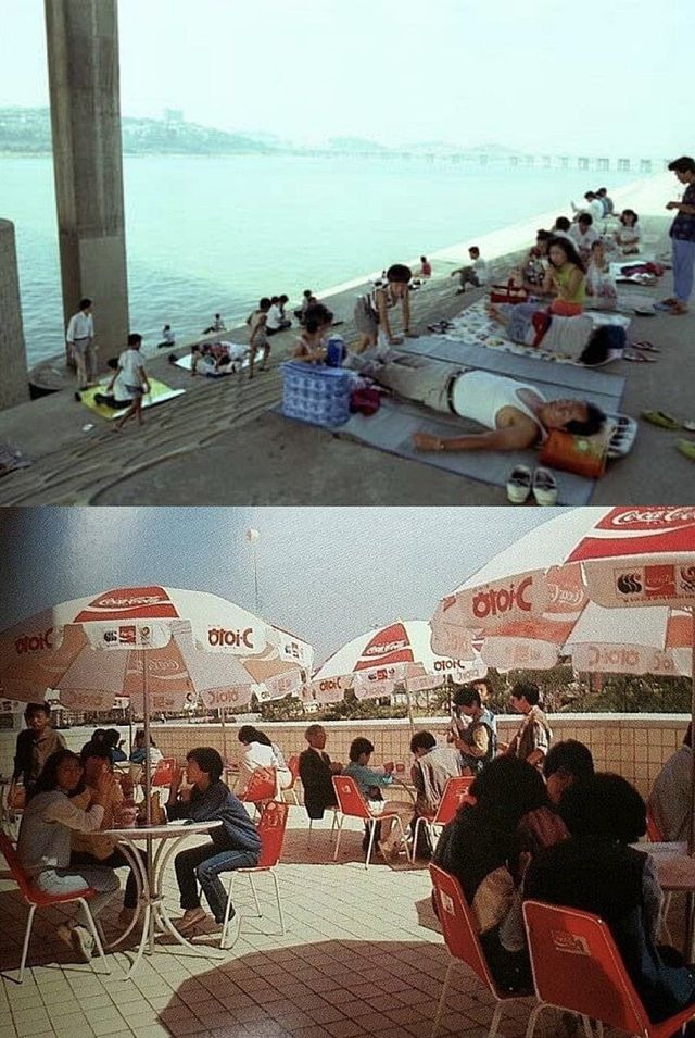 낭만있던 80년대 서울의 모습. 80년대 한강공원