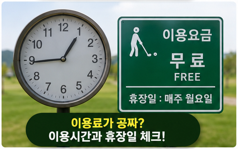누구나 무료로 18홀 라운딩! 서충주 파크골프장 위치, 이용시간, 요금, 예약꿀팁 핵심 요약