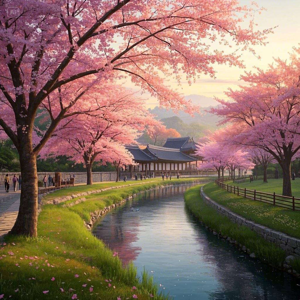 봄철 벚꽃풍경