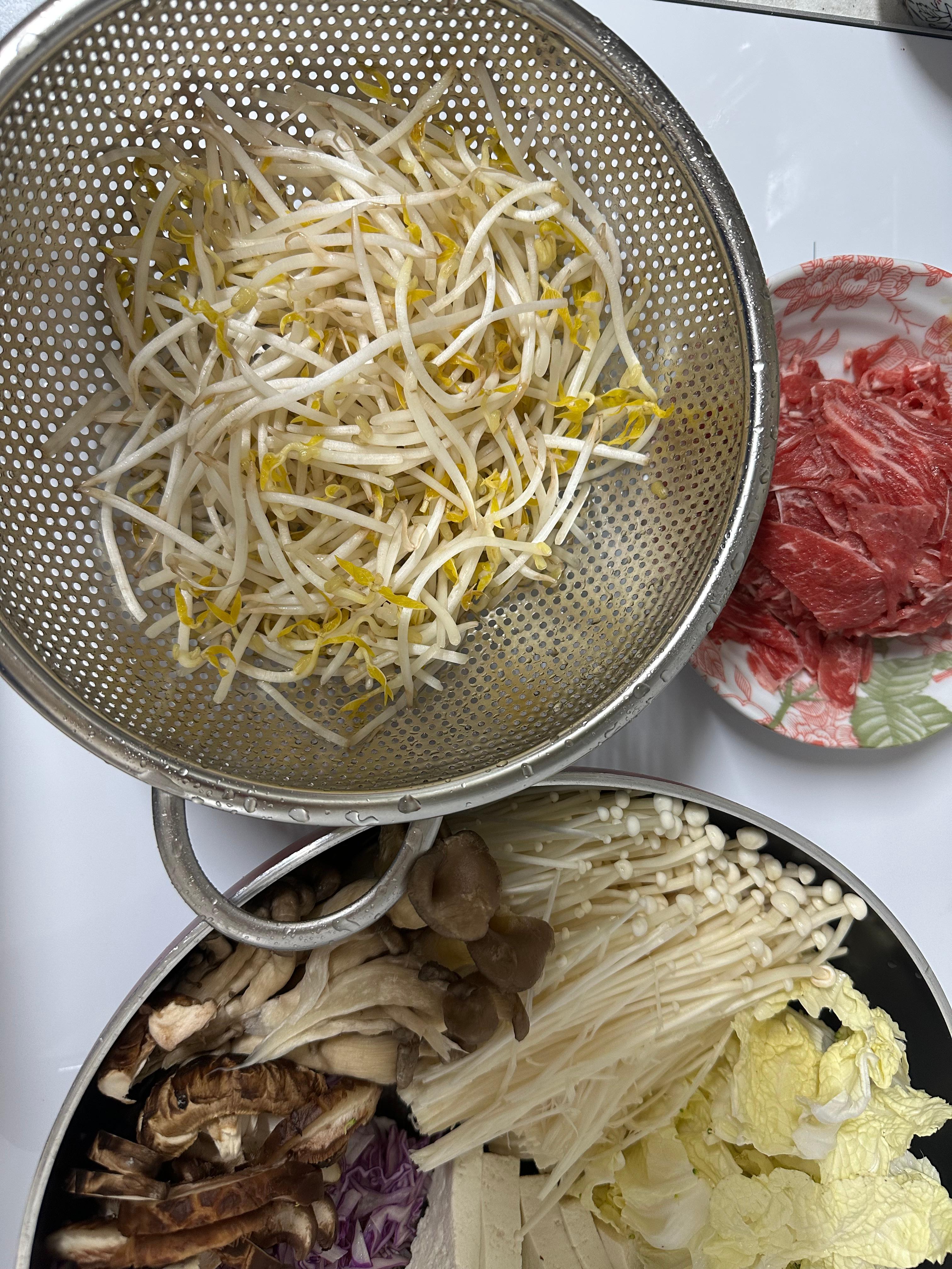 버섯폭탄 샤브샤브 만들기