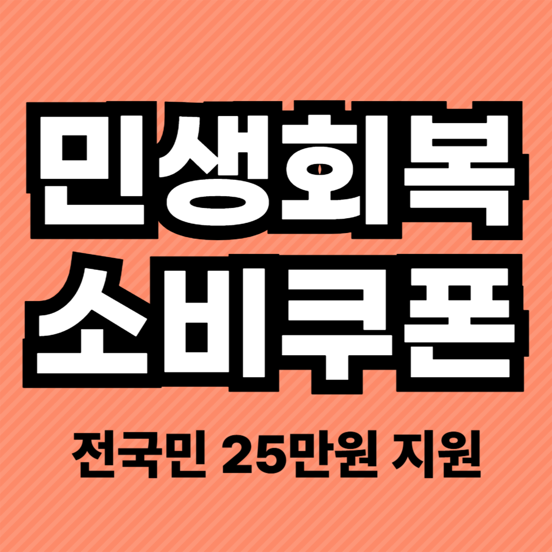 2025 전국민 민생회복 지원금 소비쿠폰 신청 방법