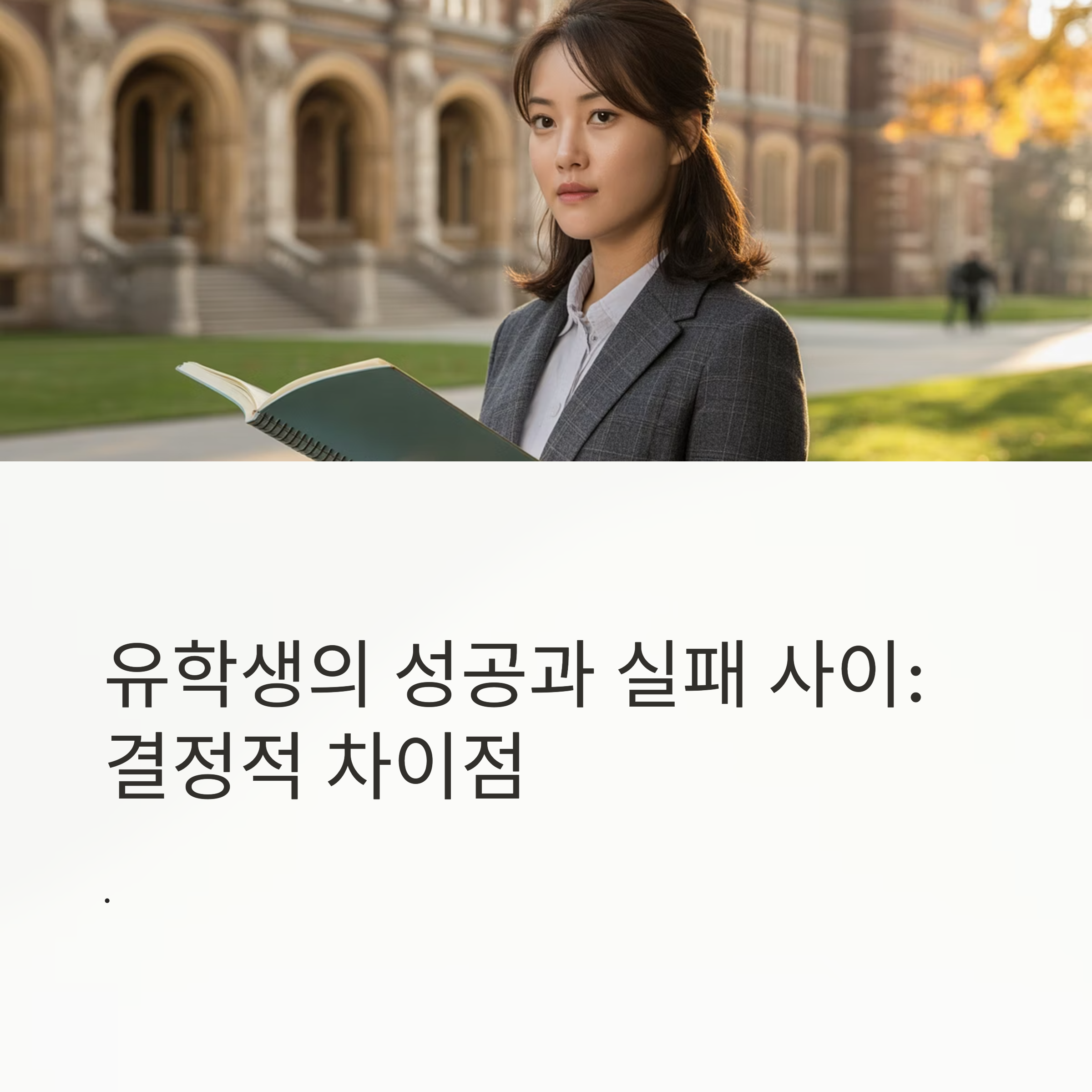 유학 성공자들의 공통 습관 vs 실패자들의 치명적 실수