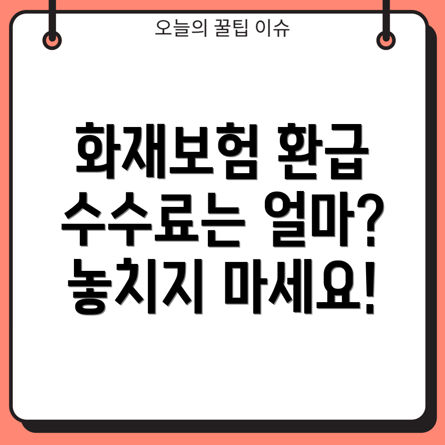 화재보험 해지 환급금