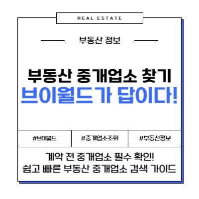 부동산 중개소 중개업소 찾기 브이월드 확인 부동산사무소확인
