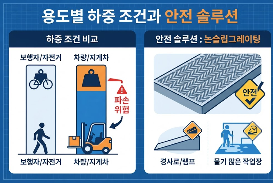 스틸그레이팅 종류별 특징
