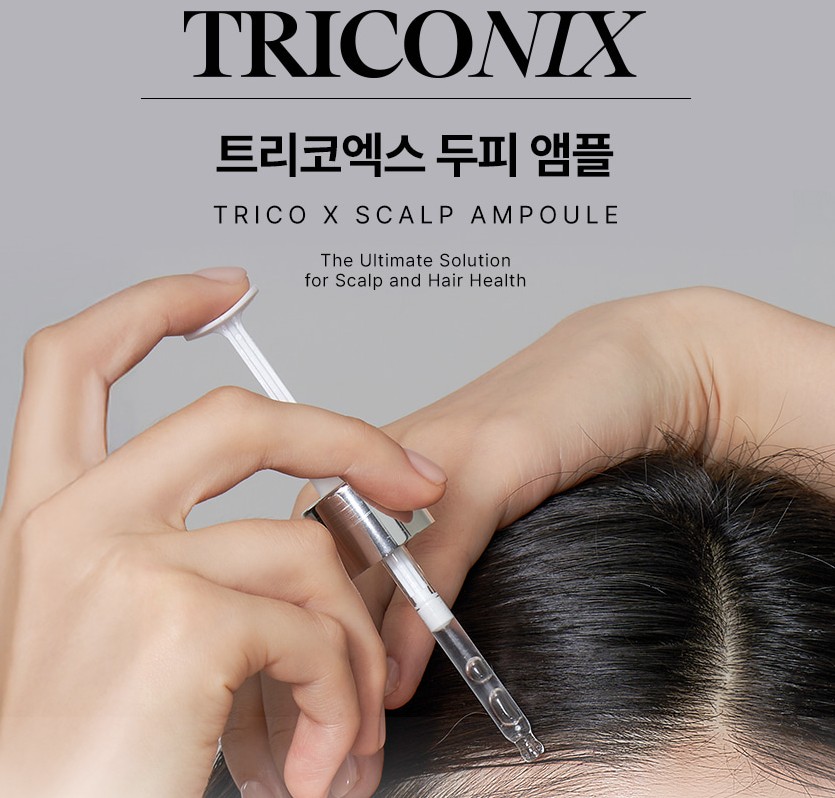 여성이-본인의-두피에-직접-앰플을-투여하고-있습니다.