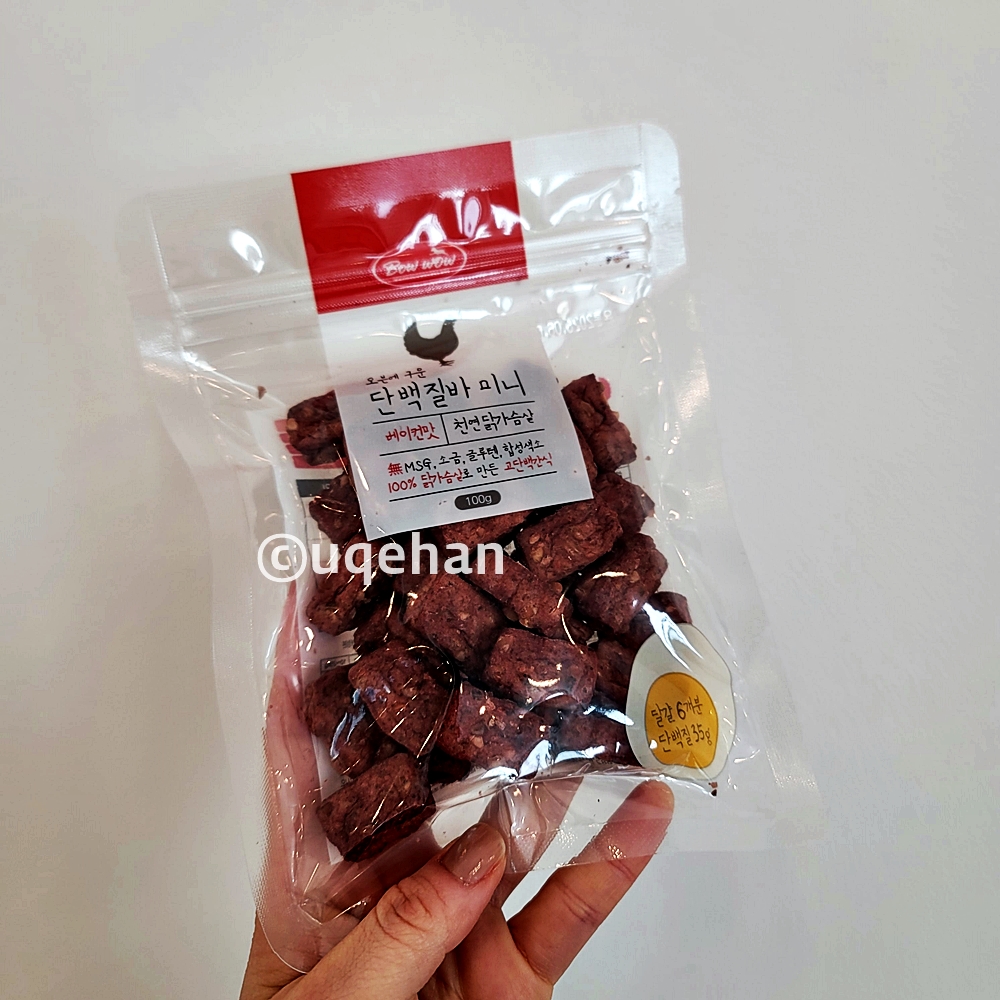 소포장된 바우와우 오븐에 구운 단백질바 미니