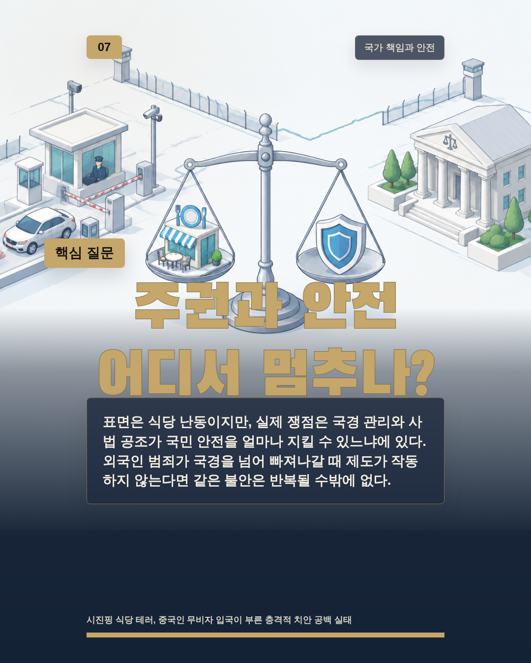 주권과 안전 어디서 멈추나?