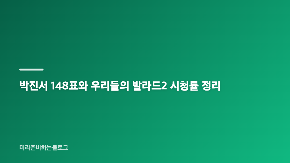 우리들의 발라드2 박진서, 윤미래 곡에 담은 마음