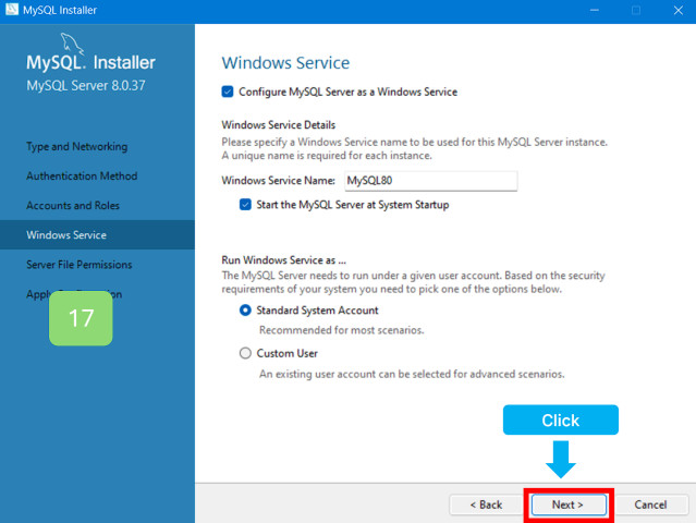 Next 버튼을 클릭해 주세요.