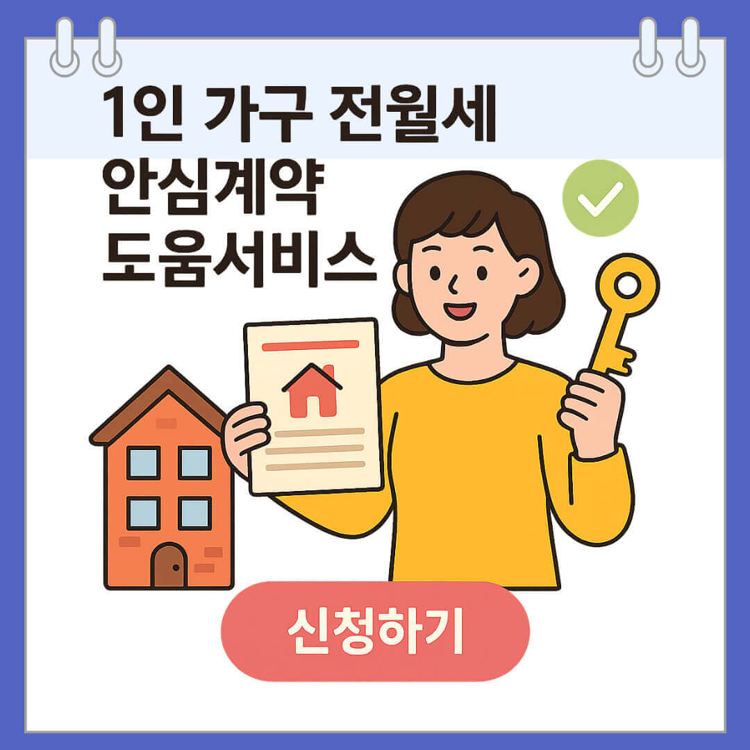 1인가구 전월세 안심계약 도움서비스 신청하기