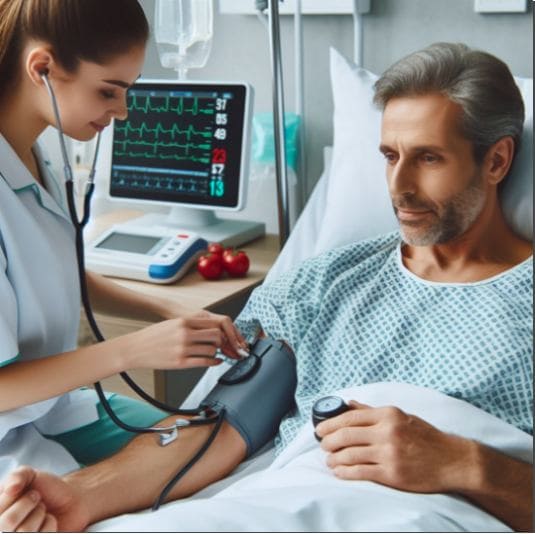 순환기 장애로 입원한 중년 남성