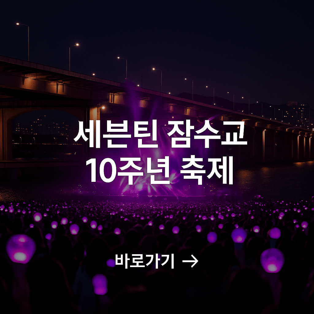 세븐틴 10주년 잠수교, 세빛섬 일정 총정리