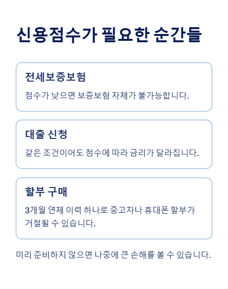 신용점수가 필요한 순간들